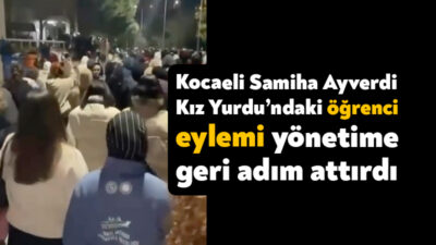Kocaeli Samiha Ayverdi Kız Yurdu’nda öğrenciler yemek çeşitlerinin düşürülmesine karşı