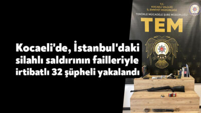Kocaeli'de, İstanbul Beşiktaş'ta İsrail Konsolosluğu önünde gerçekleştirilen silahlı saldırıyla irtibatlı