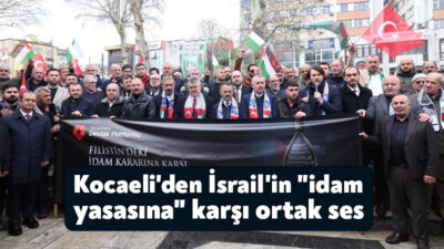 Kocaeli'de sivil toplum kuruluşları, protokol üyeleri ve vatandaşlar, İsrail Meclisinin