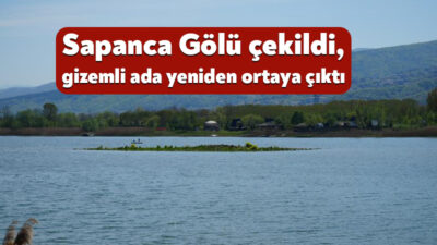 Sapanca Gölü'nde suların çekilmesiyle, yıllardır gölün altında kalan ve vatandaşların