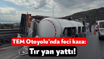 TEM Otoyolu’nda bugün öğle saatlerinde trafik kazası meydana geldi.  İstanbul