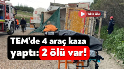 TEM Otoyolu'nun Kocaeli geçişinde 2 tır, LPG yüklü tanker