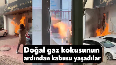 Kocaeli'nin İzmit ilçesinde doğal gaz kokusunun ardından yangın çıktı.