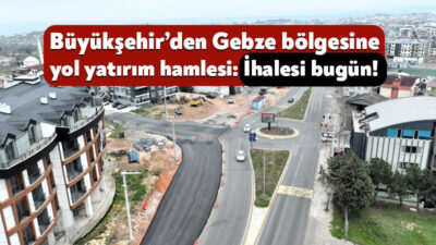 Kocaeli Büyükşehir Belediyesi, kentin batı bölgesinde geniş çaplı yol yapım