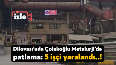 Kocaeli’nin Dilovası ilçesinde faaliyet gösteren Çolakoğlu Metalurji fabrikasında meydana gelen