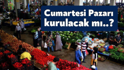 Doğu Kışla Kapalı Pazar Alanı’na kurulan Cumartesi Pazarı’nın, bu hafta