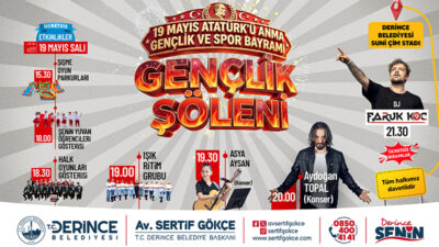 19 Mayıs Atatürk'ü Anma Gençlik ve Spor Bayramı, Derince’de düzenlenecek