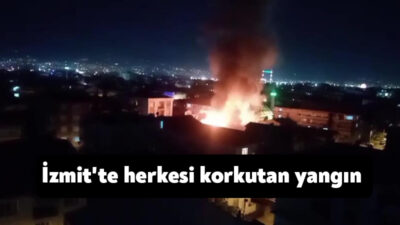 Kocaeli'nin İzmit ilçesinde binanın çatısında çıkan yangın yürekleri ağza getirdi.