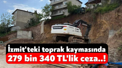 Kocaeli'nin İzmit ilçesinde temel kazısı sırasında toprak kaymasına yol açarak