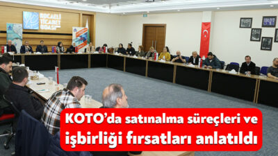 Kocaeli Ticaret Odası, Devlet Malzeme Ofisi işbirliği ile DMO satın