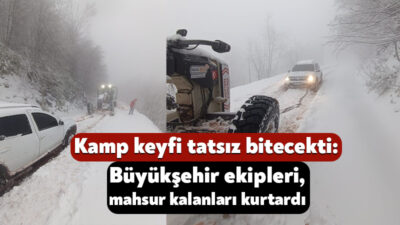 Kocaeli Büyükşehir Belediyesi, kentin yüksek kesimlerinde etkili olan kar yağışına