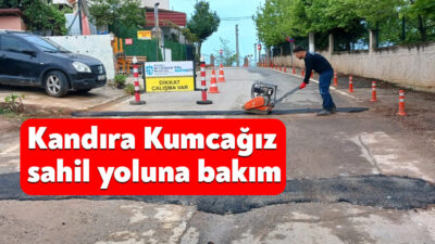 Kocaeli Büyükşehir Belediyesi, Kandıra sahillerine giden yollarda bakım ve onarım