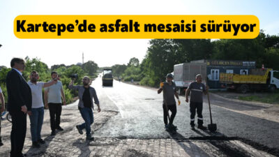 Kartepe Belediyesi, alt yapı çalışması tamamlanan yollarda üst yapı çalışmalarını