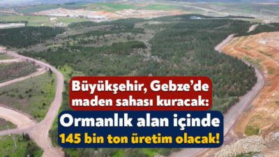 Gebze’nin Balçık Mahallesi’nde Kocaeli Büyükşehir Belediyesi ariyet ocağı kurmak için