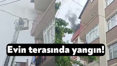 Kocaeli'nin Gebze ilçesinde 5 katlı binanın teras katında çıkan