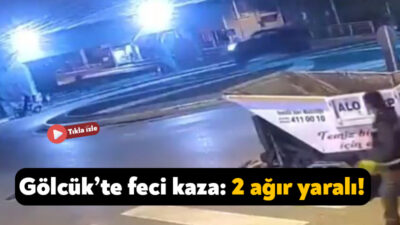 Kocaeli'nin Gölcük ilçesinde motosikletin pikaba çarpması sonucu 2 kişi ağır