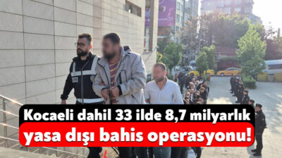 Eskişehir merkezli Kocaeli'nin de aralarında bulunduğu 33 ilde yürütülen ve