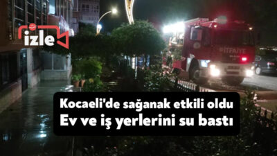Kocaeli'nin Karamürsel ilçesinde etkili olan şiddetli yağış hayatı olumsuz etkiledi.