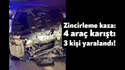 Kocaeli'de iki motosiklet, bir hafif ticari araç ve bir otomobilin