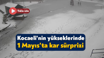 Kocaeli'de hava sıcaklıklarının mevsim normallerinin altına düşmesiyle yüksek kesimlerde kar