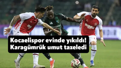 Süper Lig’in 33. haftasında Kocaelispor, sahasında Fatih Karagümrük’ü konuk etti.