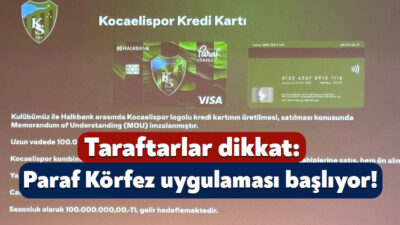Kocaelispor’da seçimli genel kurul bugün gerçekleştiriliyor. Kongrede “Paraf Körfez” isimli