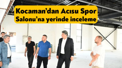 Kartepe Belediye Başkanı Av. M. Mustafa Kocaman, Acısu Mahallesi’nde yapımı