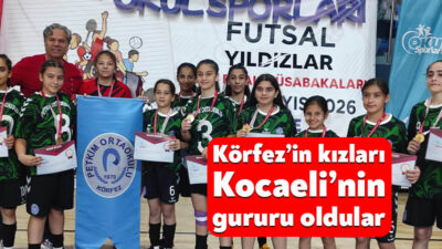 Körfez GB sporcularından oluşan Petkim OO Kız Futsal Takımı finallere