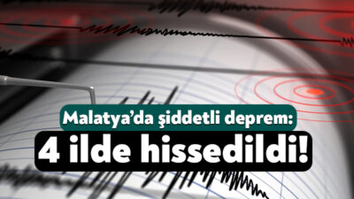 Kandilli Rasathanesi ve AFAD’tan yapılan açıklamaya göre; Malatya’da deprem meydana