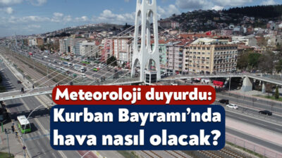 Meteoroloji Genel Müdürlüğü, Kurban Bayramı’nda Kocaeli’nin hava durumu raporunu yayınladı.
