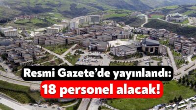 Kocaeli Üniversitesi, bünyesinde istihdam edilmek üzere 18 kişi alacak. Akademik
