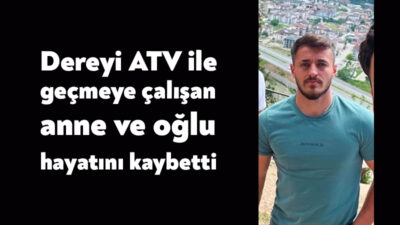 Kocaeli'nin Gölcük ilçesinde ATV ile yola çıkan ve dereden geçmeye