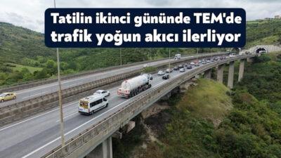 Kurban Bayramı tatilinin ikinci gününde TEM Otoyolu'nun Kocaeli geçişinde trafik