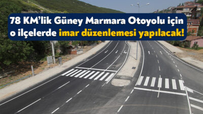 Ulaştırma ve Altyapı Bakanlığı tarafından Yalova ve İzmit arasında 78