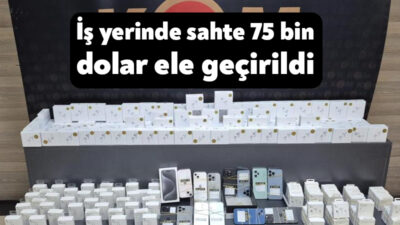 Kocaeli'nin Gebze ilçesinde bir iş yerine düzenlenen operasyonda sahte 75