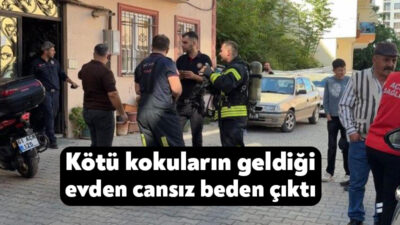 Kocaeli'nin İzmit ilçesinde komşuların kötü koku ihbarı üzerine itfaiye ekiplerinin