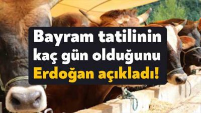 Cumhurbaşkanı Recep Tayyip Erdoğan, Kurban Bayramı tatilini 9 güne çıkardıklarını