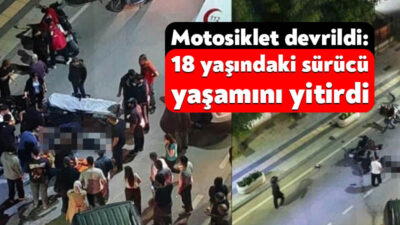 Kocaeli'nin Derince ilçesinde 18 yaşındaki genç, motosikletinin devrilmesi sonucu meydana