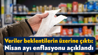 TÜİK, nisan ayı enflasyon rakamlarını açıkladı. Buna göre; yıllık enflasyon