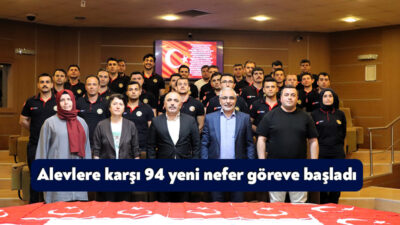 Kocaeli Büyükşehir Belediyesi İtfaiye Dairesi Başkanlığı bünyesine katılan 94 itfaiye