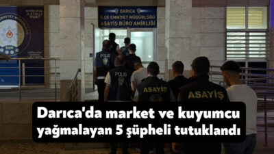 Kocaeli'nin Darıca ilçesinde market ve kuyumcuya yönelik silahlı tehdit ve