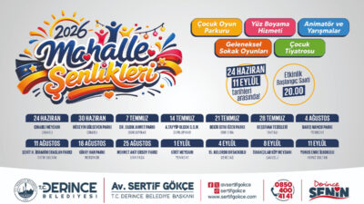 Derince Belediyesi, yaz döneminde düzenleyeceği Mahalle Şenlikleri ile çocuklara ve