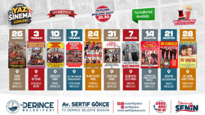 Derince’de yaz akşamları, Yeşilçam’ın unutulmaz klasikleri ve sinemanın büyülü dünyasıyla