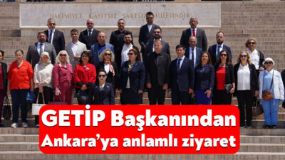 GETİP Yönetim Kurulu Başkanı Sevim Aydın başkanlığındaki heyet, Anıtkabir’de düzenlenen