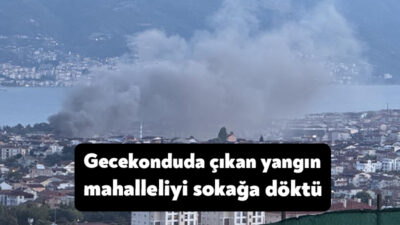 Kocaeli'de gecekonduda çıkan yangın mahallede paniğe neden oldu. Alevler, itfaiye
