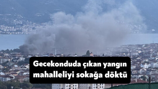 Kocaeli'de gecekonduda çıkan yangın mahallede paniğe neden oldu. Alevler, itfaiye