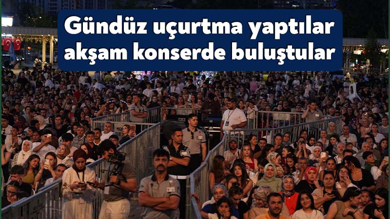 Gündüz uçurtma yaptılar akşam konserde buluştular Kocaeli Büyükşehir Belediyesi tarafından Babalar Günü’ne özel düzenlenen “O Benim