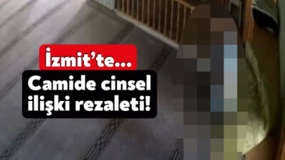 İzmit’teki bir camide sabah ezanı için gelen müezzin, içeriden gelen