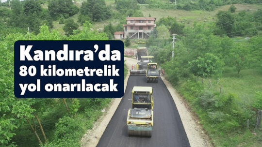 Kandıra’da altyapısı tamamlanan bölgelerde 80 kilometrelik yolun yenilenmesi için üstyapı