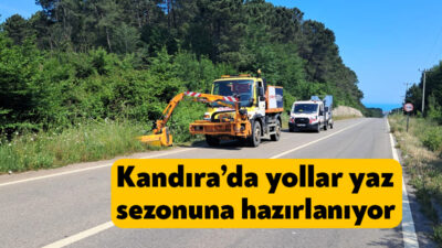 Kocaeli Büyükşehir Belediyesi, yaz aylarında yoğunluğun yaşandığı Kandıra’da yol bakım